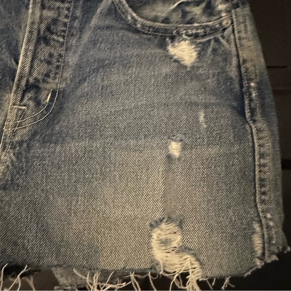 AYR Denim shorts Button fly Raw Hem Size 27 (B3 - Picture 3 of 15